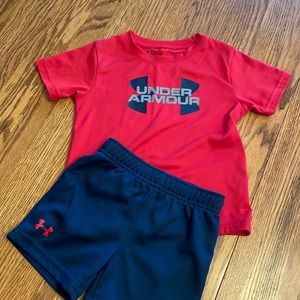 Under Armour, 2 piece short set, Size 18 month